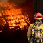 fireman looking at fire